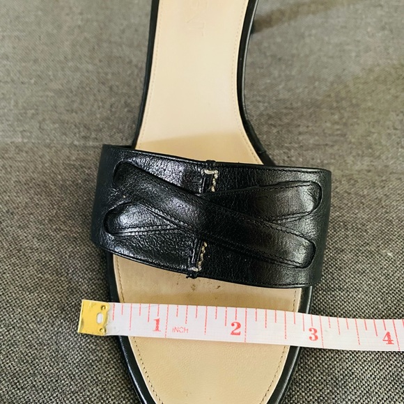 Yves Saint Laurent Black Strap Slip on Heels Size 37 - Picture 4 of 6